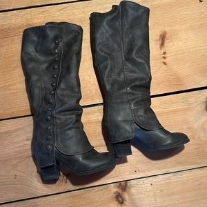 Dark gray boots